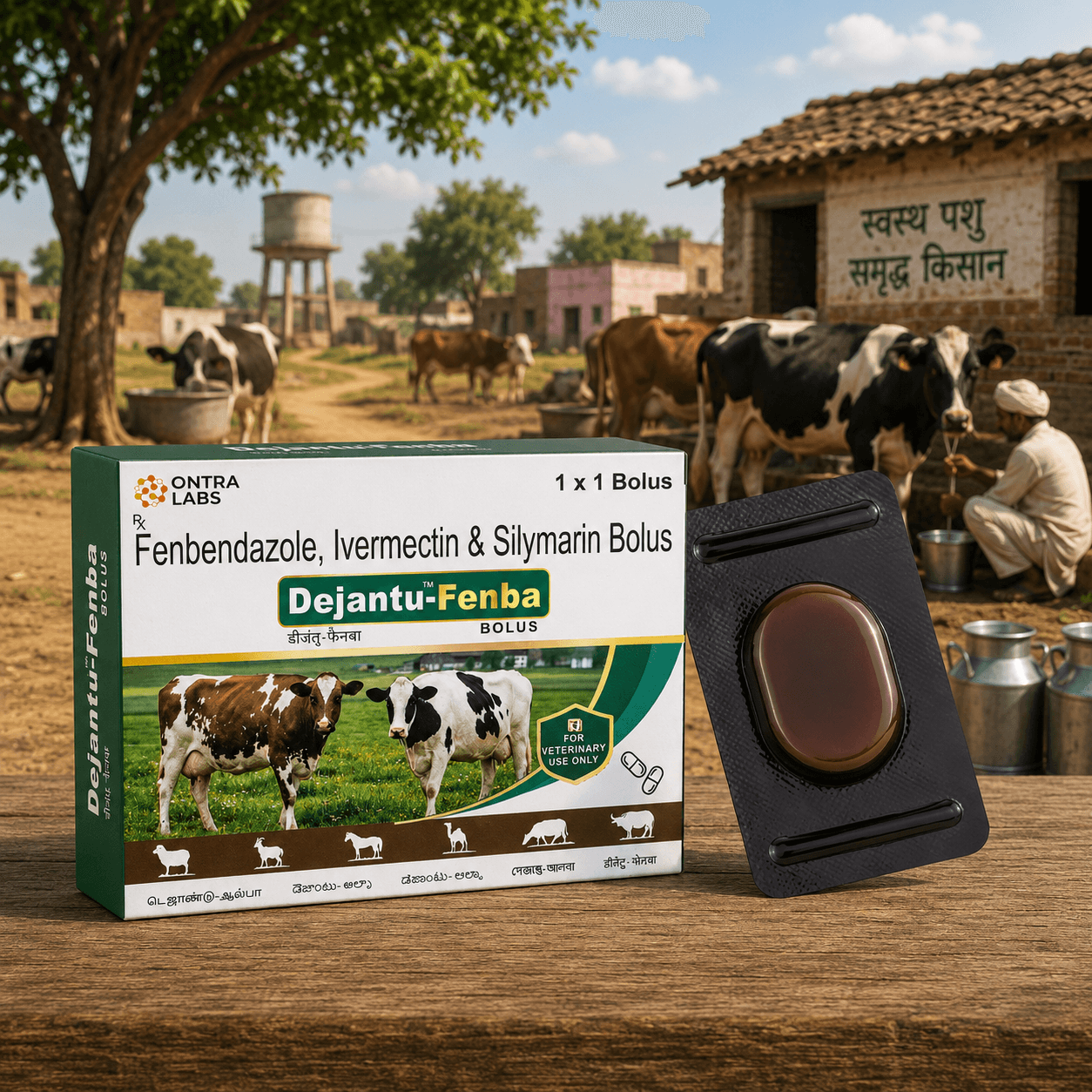 Dejantu-Fenba Bolus, broad-spectrum dewormer with liver support